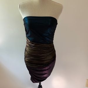 Sparkling glitter metallic cocktail dress sz L
